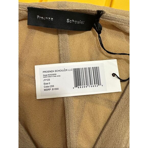 Proenza Schouler Kerstin Ruched Crepe Jersey Midi-Dress US 0 $1590 - Picture 11 of 11